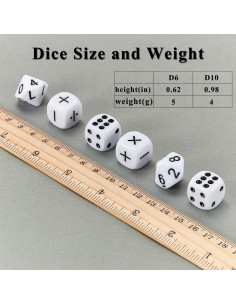 Juego de Dados Matemáticos Gejoy 18 Piezas 16 mm 2