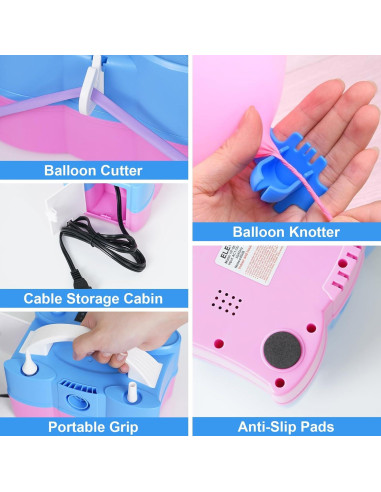 Bomba de aire eléctrica Dagelar 3-en-1 para globos 110V