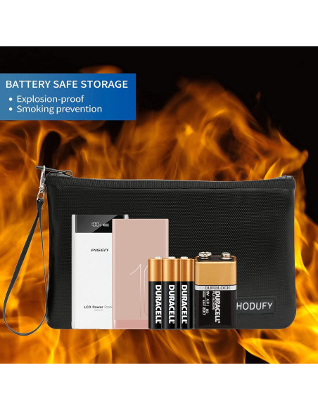 Bolsa Ignífuga Hodufy para Dinero y Documentos 26,67x17,53cm