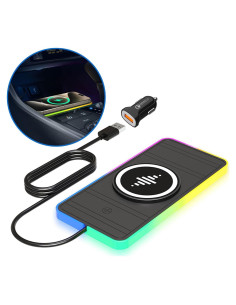 Base de Carga Inalámbrica para Coche LANSEMKU 15W RGB