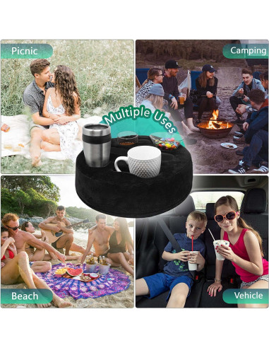 Soporte de Taza Mookundy Sofa Buddy - Antideslizante Negro