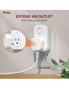 Timbre Inalámbrico AIDA Autopropulsado 1 Botón 1 Receptor 2