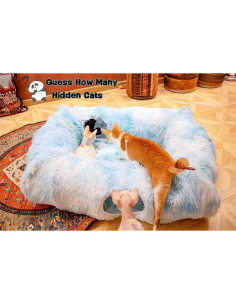 Cama Túnel para Gatos XxingSheep XL Azul Cielo 112x89 cm 2