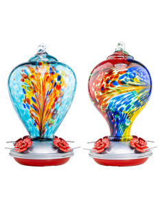 Alimentador de Colibrí de Vidrio Muse Garden - 2 Paquete
