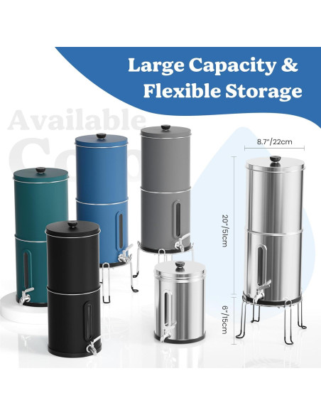 Filtro de Agua Joypur 2.25L Acero Inoxidable 18/8 - 99.9% Cloro