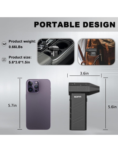 Soplador de Aire Eléctrico SDFM X3 3 Velocidades 0.31kg