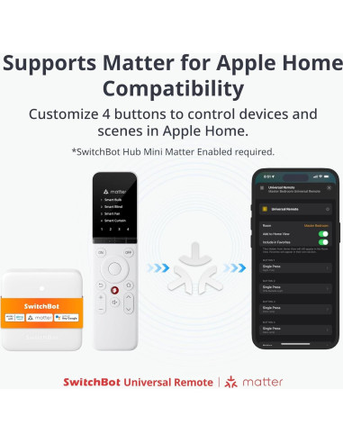 Control Remoto Universal SwitchBot con Hub Mini, 25 Dispositivos
