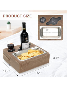 Soporte para Tazas Zettfuly Marrón Claro Antideslizante 2