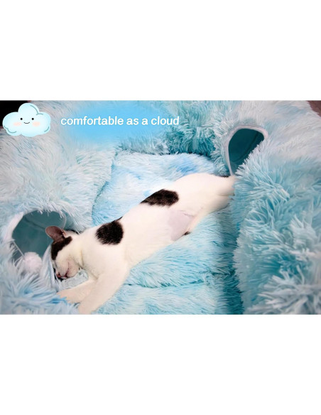 Cama Túnel para Gatos XxingSheep XL Azul Cielo 112x89 cm