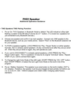 Altavoz Bluetooth 5.2 Sparrownet Aura-Sync 52mm Bajo Profundo 2