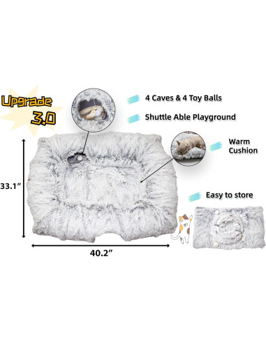 Cama Túnel para Gatos XxingSheep XL Azul Cielo 112x89 cm