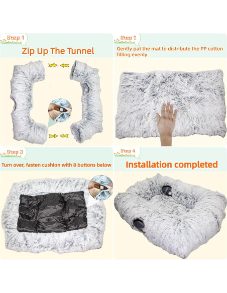 Cama Túnel para Gatos XxingSheep XL Azul Cielo 112x89 cm