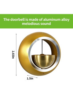 Campana de Timbre Decorativa Meowlian Oro 10,59x10,31cm 2