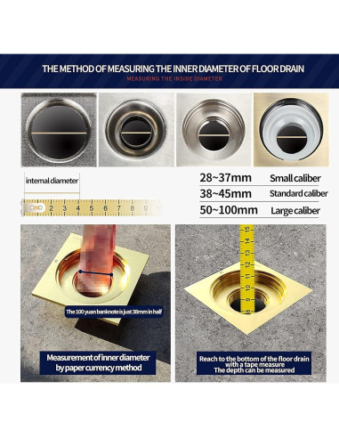 Desagüe de Ducha SALUKO Válvula Magnética Drenaje Rápido