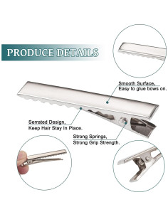 Clips de Pelo Cocodrilo Beadthoven 120pcs Asortidos 4 Tamaños 2