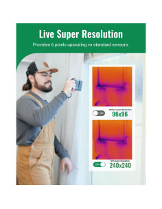 Cámara Térmica HSFTOOLS HP96, 240x240, Pantalla 3.5" 2