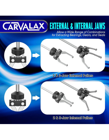 Juego de Extractores de Martillo Deslizante CARVALAX 20 Pzas