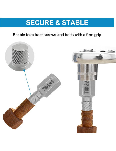 Kit de Extractores de Tornillos 25 Piezas GMTOOLS Hexagonal