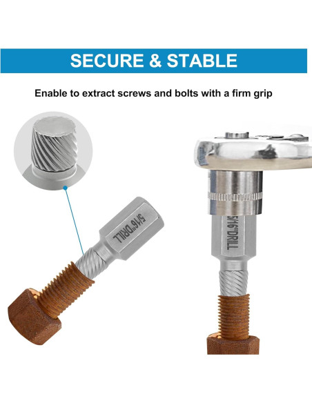 Kit de Extractores de Tornillos 25 Piezas GMTOOLS Hexagonal