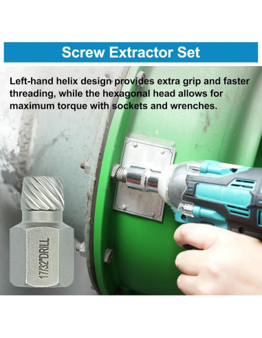 Kit de Extractores de Tornillos 25 Piezas GMTOOLS Hexagonal