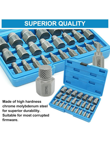 Kit de Extractores de Tornillos 25 Piezas GMTOOLS Hexagonal