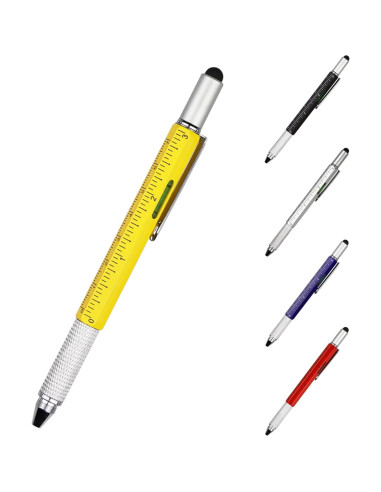 Bolígrafo Multifuncional DUNBONG 6 en 1 Metal Amarillo