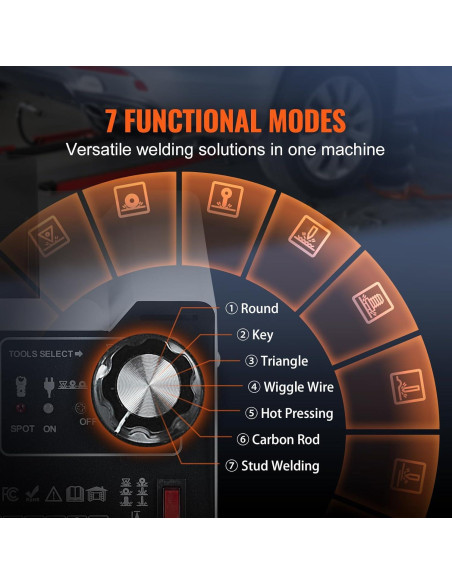 Kit de Reparación de Abolladuras VEVOR 1.8KW 220V 7 Modos