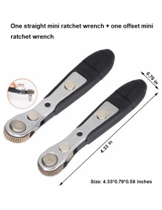 Llave de Trinquete Mini PANSHIYON 2 Piezas 11 cm 2