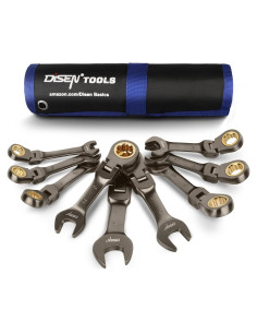 Juego de Llaves Ratchet DISEN 9 Pcs 8-17 mm Flex Cabeza