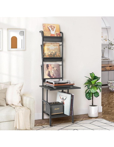 Soporte para Tocadiscos Tewinko con Almacenamiento para 200 Vinilos