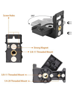 Adaptador de nivel láser Huepar LWUS-PV3 con base magnética 2