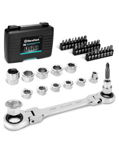 Juego de Llaves de Carraca y Destornilladores Duratech 36 en 1