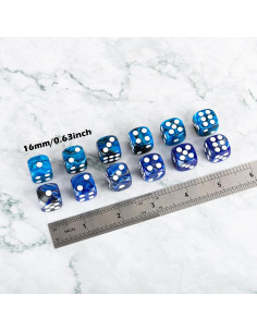 Set de 24 Dados D6 Acrílico 16mm con Bolsa LAMJAM 2