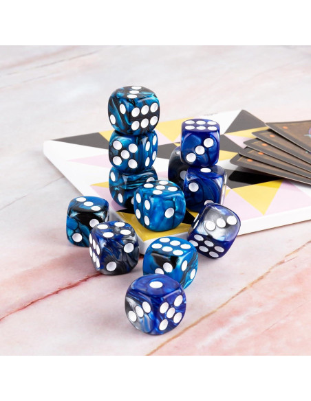 Set de 24 Dados D6 Acrílico 16mm con Bolsa LAMJAM