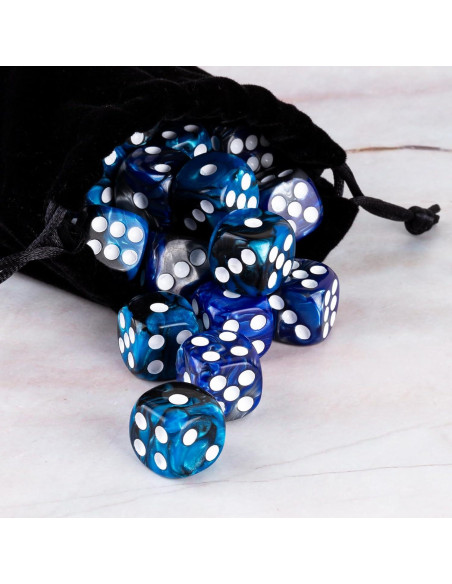 Set de 24 Dados D6 Acrílico 16mm con Bolsa LAMJAM