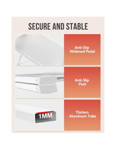Escalera de 3 pasos WOA WOA, aluminio ligero, blanca