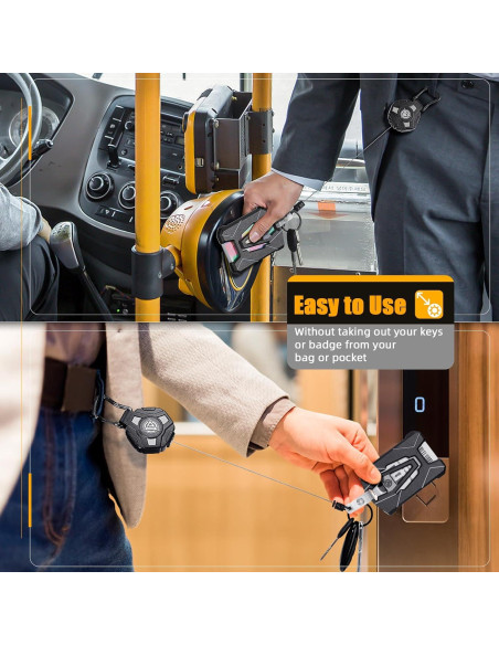 Soporte Retráctil Oaridey para Identificación - 80 cm, 6 Tarjetas