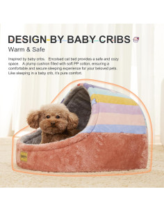 Cama Cueva para Gatos Jiupety Grande Arcoíris Antideslizante 2