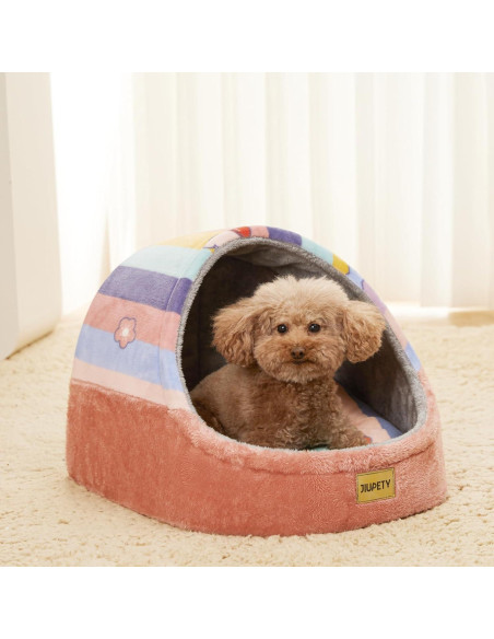Cama Cueva para Gatos Jiupety Grande Arcoíris Antideslizante