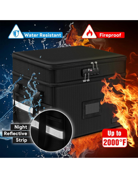 Caja de Archivos ETRONIK 2 Capas a Prueba de Fuego 42L