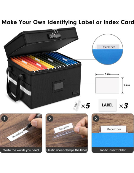 Caja de Archivos ETRONIK 2 Capas a Prueba de Fuego 42L