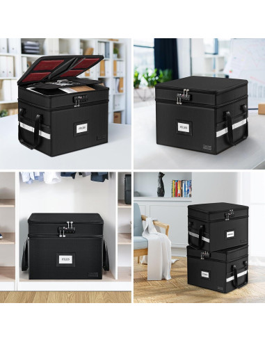 Caja de Archivos ETRONIK 2 Capas a Prueba de Fuego 42L