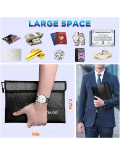 Bolsa Ignífuga QLYNUDO para Documentos 27.94x19.56 cm 2