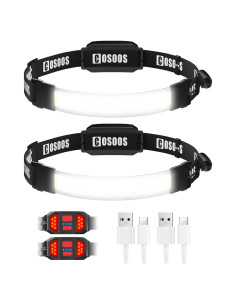Linterna Frontal COSOOS Recargable 500 Lúmenes LED Ajustable