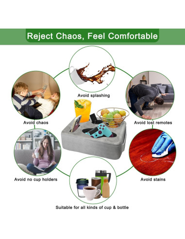 Cojín Soporte Bebidas NISDOING 5 Agujeros Gris