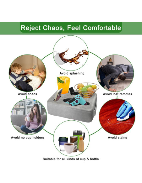 Cojín Soporte Bebidas NISDOING 5 Agujeros Gris