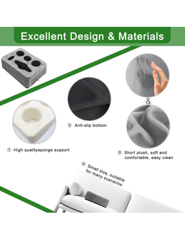 Cojín Soporte Bebidas NISDOING 5 Agujeros Gris