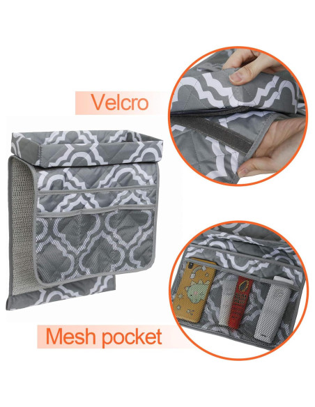Organizador de reposabrazos MDSTOP Gris 81x33 cm con bandeja