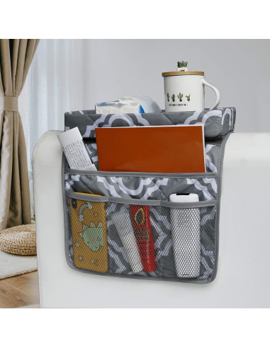 Organizador de reposabrazos MDSTOP Gris 81x33 cm con bandeja