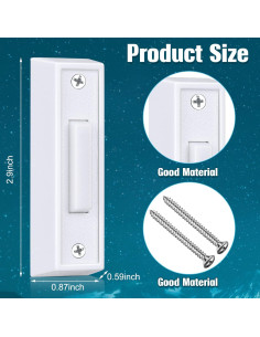 Botón de Timbre Iluminado Saillong con Luz LED Blanco 2